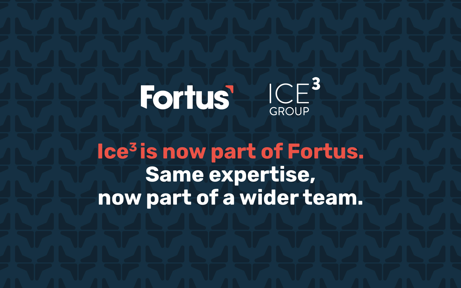 Ice3 is now part of Fortus. Same expertise, now part of a wider team.